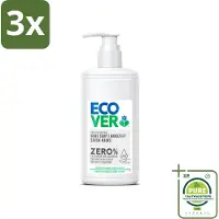 Ecover 3 x - Handzeep ZERO - Parfumvrij - 250 ml - Grootverpakking - Handzeep - Gevoelige Huid - Parfumvrij - Hypoallergeen - Biologisch Afbreekbaar