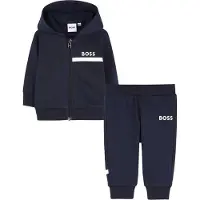 BOSS Fleece-trainingspak voor baby's (Marine)