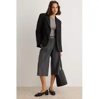 Trendyol TRENDYOLMİLLA Dames Zwart Effen Lang Oversized Blazers
