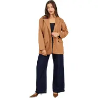 Brave Soul Blazer van imitatiesuède voor dames (Tan)