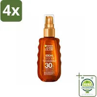 Garnier - Ambre Solaire - Zonneolie - Ideal Bronze - Optimale Bruining - SPF 30 - 150 ml - Voordeelverpakking - 4 stuks - Zonnebrandolie - Zonnebescherming