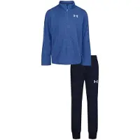 Under Armour Trainingspak met kwartrits voor jongens (Blauw/Zwaar)