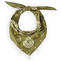 BONNIE STUDIOS Dames Sjaals Pendant Scarf - Khaki - Maat ONESIZE