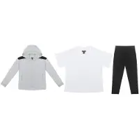 Firetrap Set met hoodie en legging met logo voor meisjes (set van 3) (Grijs/Zwart)