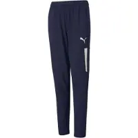Puma TeamLIGA Pro taps toelopende trainingsbroek voor kinderen/jongeren (Peacoat/Wit)