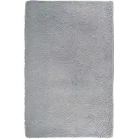 vidaXL Hoogpolig vloerkleed NAVARRA 130x200 cm polyester zilvergrijs