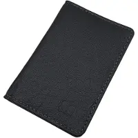 Myledershop MJ-Design Buffalo Leren Pasjeshouder met RFID/NFC Bescherming (Zwart)
