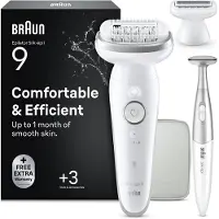 Braun Silk·épil 9 - 9-241 - Wet & Dry Epilator - Met Flexibele Kop voor Gemakkelijke Haarverwijdering - Inclusief Scheerkop, Trimkam en Bikinitrimmer - Zilver