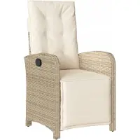 VMP Verstelbare Loungestoel met Kussens - Rotan Look voor Tuin & Balkon