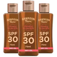 Hawaiian Tropic - Glowing Protection SPF 30 Dry Oil - 3 x 75 ml - Voordeelverpakking
