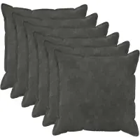 vidaXL Kussensloop 6 st HOUTEN Antracietkleurig 55 x 55 cm
