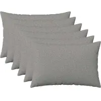 vidaXL Kussensloop 6 st HEERLEN Wolkgrijs 50 x 75 cm Stof
