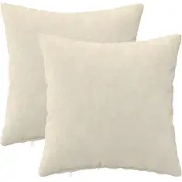 vidaXL Kussen met kussen HEERLEN 2 st Crèmekleurig Microfiber Fleece