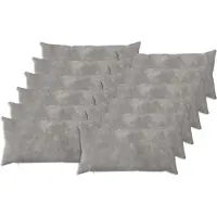 vidaXL Kussen met kussen HEERLEN 12 st Lichtgrijs Microfiber Fleece