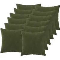 vidaXL Kussen met kussen HEERLEN 12 st Groen Microfiber Fleece