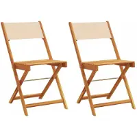 VMP 2x Houten Bistro Stoelen Acaciaboom, Tuin, Balkon, Terras