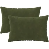 vidaXL - Kussen - met - kussen - HEERLEN - 2 - st - Groen - Microfiber - Fleece