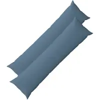 vidaXL Kussensloop 2 st HEERLEN Jeans Blauw 40 x 145 cm Stof