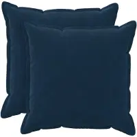 vidaXL Kussen met kussen HOUTEN 2 st Blauw Microfiber Fleece