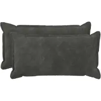 vidaXL Kussensloop 2 st HOUTEN Antracietkleurig 40 x 70 cm