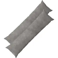 vidaXL Kussensloop 2 st HEERLEN Lichtgrijs 40 x 145 cm