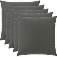 vidaXL Kussensloop 6 st HEERLEN Antraciet 60 x 60 cm Polyester
