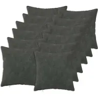 vidaXL Kussen met kussen HEERLEN 12 st Antraciet Microfiber Fleece