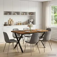 vidaXL Eettafel met levendige rand 120 x 80 x 75 cm