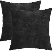 vidaXL Kussensloop 2 st HEERLEN Antraciet 35 x 35 cm Chenille Stof