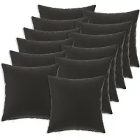 vidaXL - Kussen - met - kussen - HEERLEN - 12 - st - Zwart - Polyester