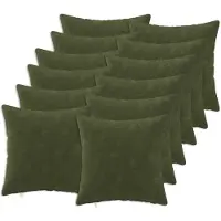 vidaXL - Kussen - met - kussen - HEERLEN - 12 - st - Groen - Microfiber - Fleece
