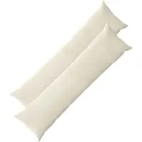 vidaXL - Kussen - met - kussen - HEERLEN - 2 - st - Crèmekleurig - Microfiber - Fleece