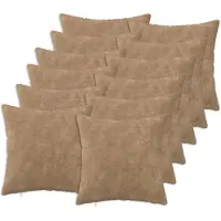 vidaXL Kussen met kussen HEERLEN 12 st Taupe Microfiber Fleece