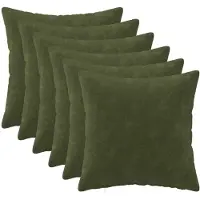 vidaXL Kussen met kussen HEERLEN 6 st Groen Microfiber Fleece