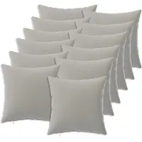 vidaXL Kussensloop 12 st HEERLEN Grijs 45 x 45 cm Polyester