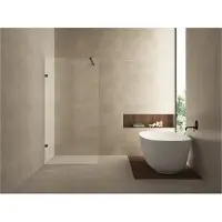 Wiesbaden Inloopdouche Less 80x200 cm 8 mm Nano Helder Glas Mat Zwart