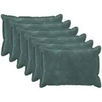 vidaXL Kussen met kussen HOUTEN 6 st Zee blauw Microfiber Fleece