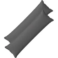 vidaXL - Kussensloop - 2 - pcs - HOUTEN - Lichtgrijs - 40 - x - 145 - cm - Faux - Linnen