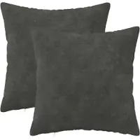 vidaXL Kussen met kussen HEERLEN 2 st Antraciet Microfiber Fleece