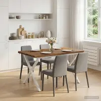 vidaXL Eettafel met levendige rand 120 x 80 x 75 cm