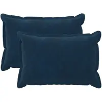 vidaXL Kussensloop 2 st HOUTEN Blauw 50 x 80 cm Microfiber Fleece