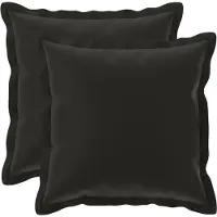 vidaXL - Kussen - met - kussen - HOUTEN - 2 - st - Zwart - Polyester