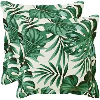vidaXL - Kussen - Blad - met - kussen - HOUTEN - 2 - st - Bladpatroon - Polyester