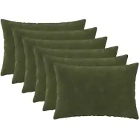 vidaXL Kussensloop 6 st HEERLEN Groen 40 x 60 cm Microfiber Fleece