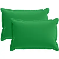 vidaXL - Kussen - met - kussen - HOUTEN - 2 - st - Groen - Polyester