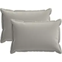 vidaXL - Kussen - met - kussen - HOUTEN - 2 - st - Grijs - Polyester