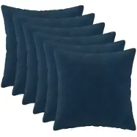 vidaXL Kussensloop 6 st HEERLEN Blauw 30 x 30 cm Microfiber Fleece