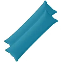 vidaXL Kussen met kussen HOUTEN 2 st Lichtblauw Polyester