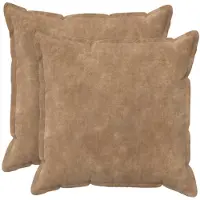 vidaXL Kussensloop 2 st HOUTEN Taupe 70 x 70 cm Microfiber Fleece