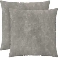 vidaXL - Kussen - met - kussen - HEERLEN - 2 - st - Lichtgrijs - Microfiber - Fleece